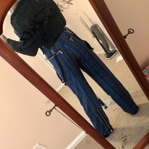 💕SOLD💕Vintage Morbid Threads plaid bondage pants - Picture 4 of 6